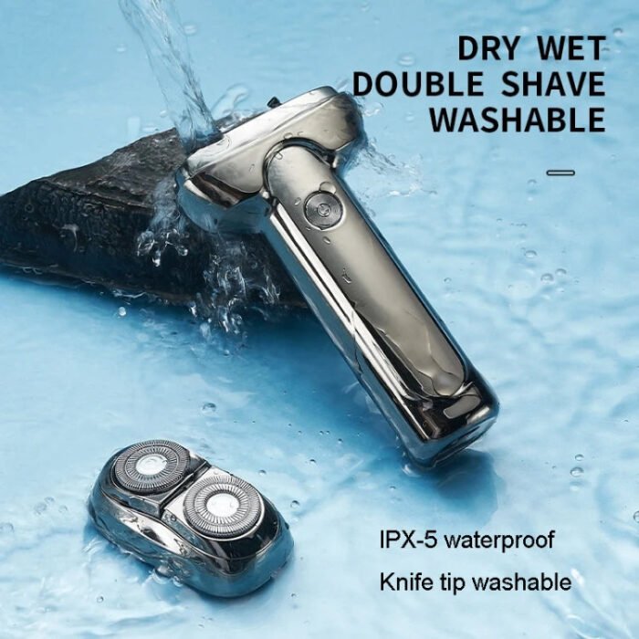 Men Electrical Shaver Portable Mini LED Digital Display Smart Shaving Razor(Bright Silver) - Image 8