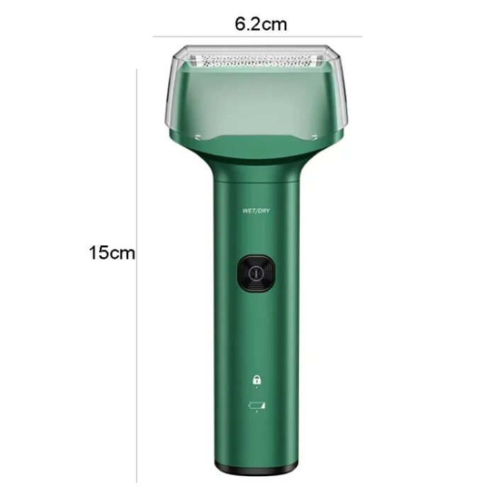 Men Reciprocating 3-Blade Rechargeable Shaver Washable Portable Beard Razor(Black) - Image 3