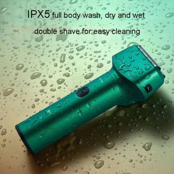 Men Reciprocating 3-Blade Rechargeable Shaver Washable Portable Beard Razor(Gray) - Image 4