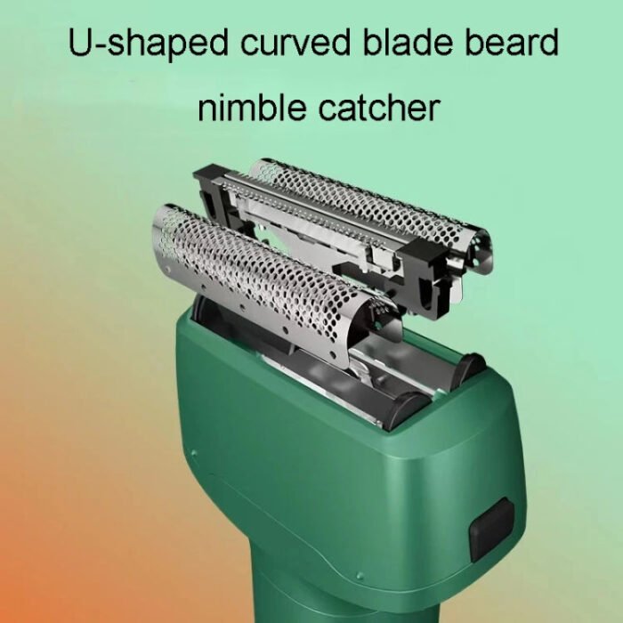 Men Reciprocating 3-Blade Rechargeable Shaver Washable Portable Beard Razor(Gray) - Image 6