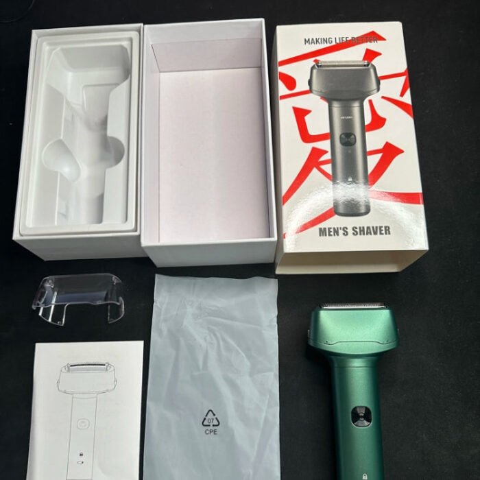 Men Reciprocating 3-Blade Rechargeable Shaver Washable Portable Beard Razor(Gray) - Image 10