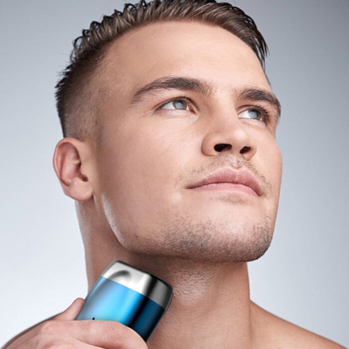 Double-head Mini Magnetic Shaver Portable Men Electric Shaver(Silver Black) - Image 10