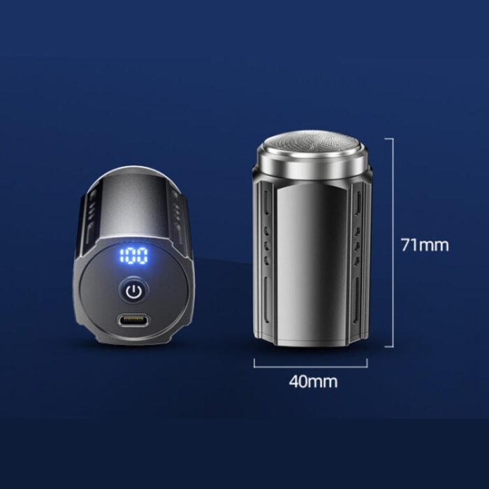 Smart Digital Display Electric Shaver Rechargeable Pocket Razor, Spec: Suspension Knife Net Guncolor - Image 3