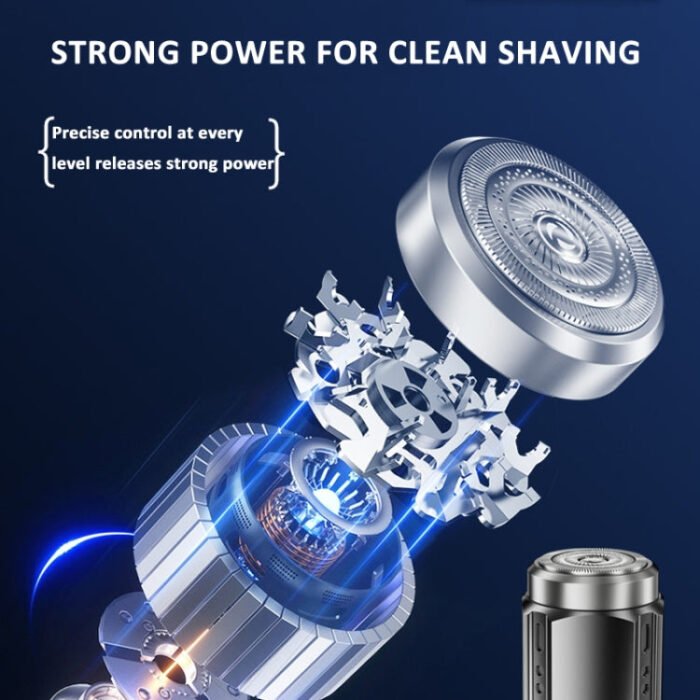 Smart Digital Display Electric Shaver Rechargeable Pocket Razor, Spec: Suspension Knife Net Guncolor - Image 5