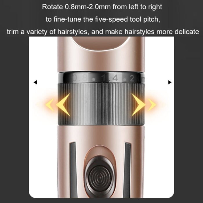 Rechargeable Hair Clipper Pet Shaver(Gold Black Pattern) - Image 9