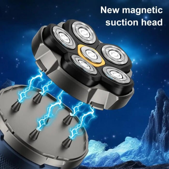 Magnetic Intelligent Six-Blade Washable Electric Shaver(USB) - Image 5