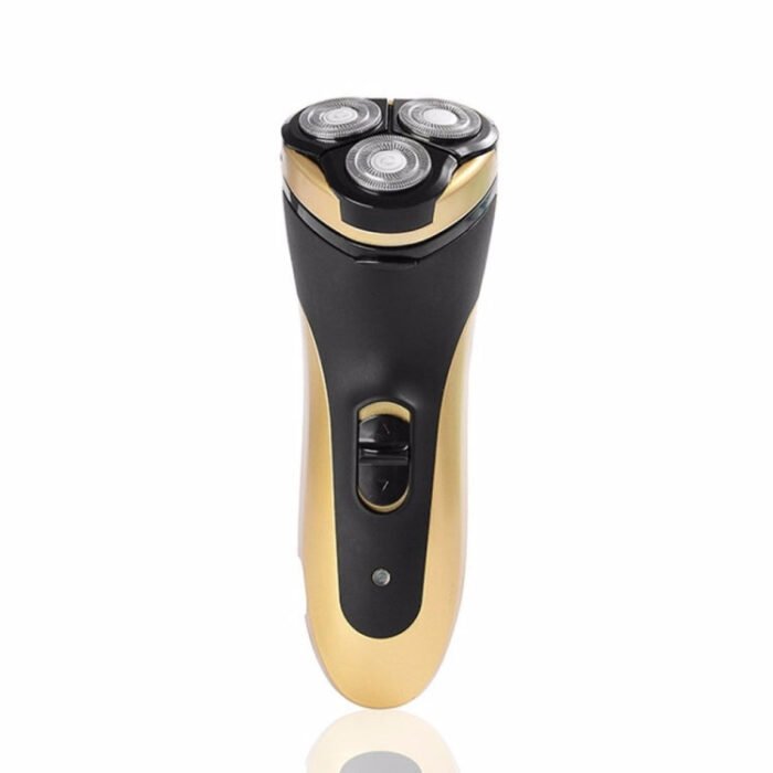 3 Blades Rotating Electric Shavers Men Rechargeable Razor with LED Lighting Function(Gold) - Image 2