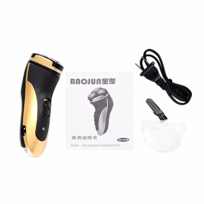 3 Blades Rotating Electric Shavers Men Rechargeable Razor with LED Lighting Function(Gold) - Image 5